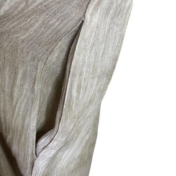 Vintage 80s On The Rocks Jumpsuit Lace Crinkle Wrinkle Tie Front - Picture 13 of 16